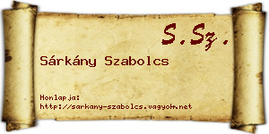 Sárkány Szabolcs névjegykártya