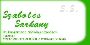 szabolcs sarkany business card