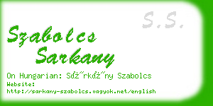 szabolcs sarkany business card